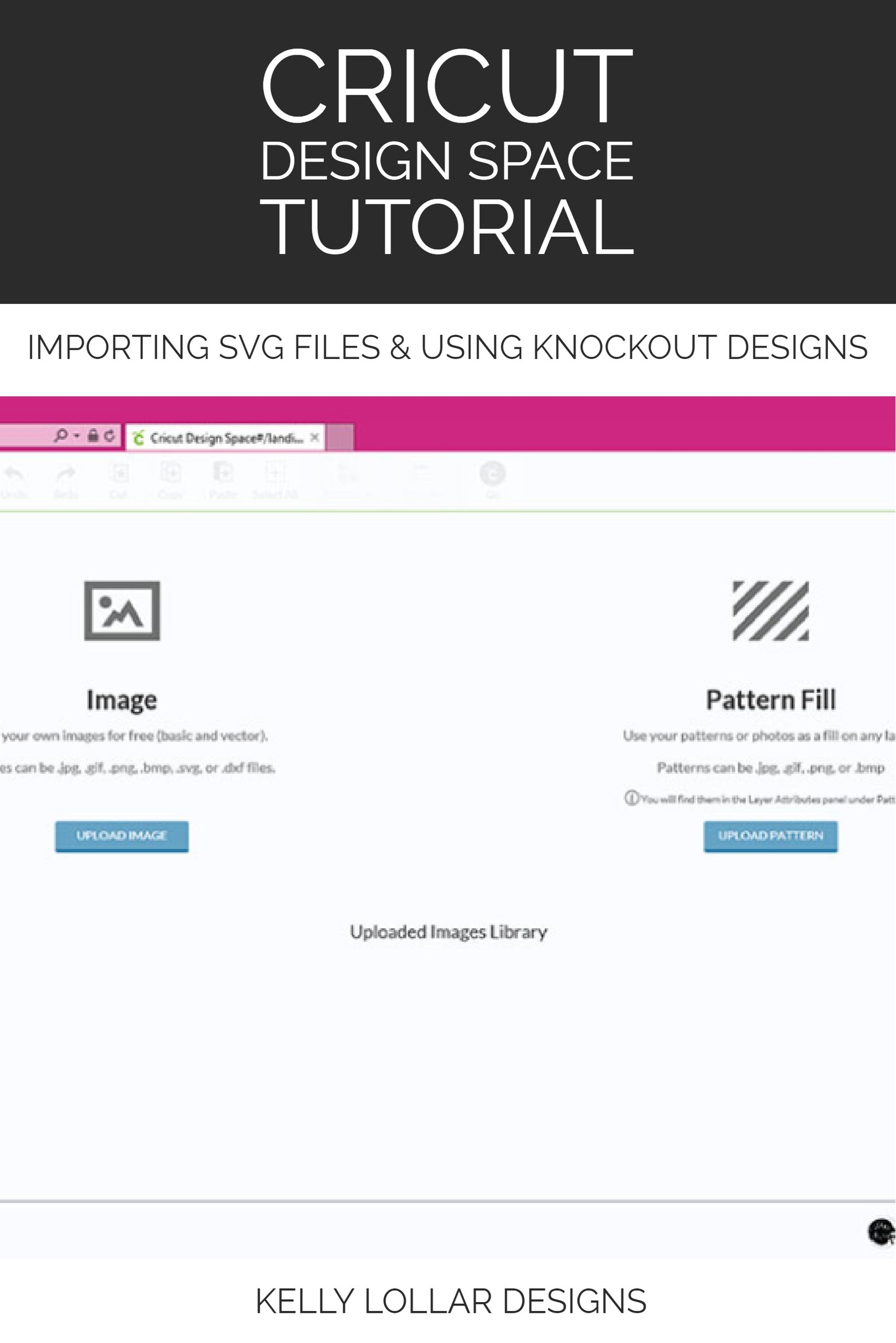 Cricut Designs Space Tutorial - Importing SVG Files and Using Knockout Designs | Kelly Lollar Designs