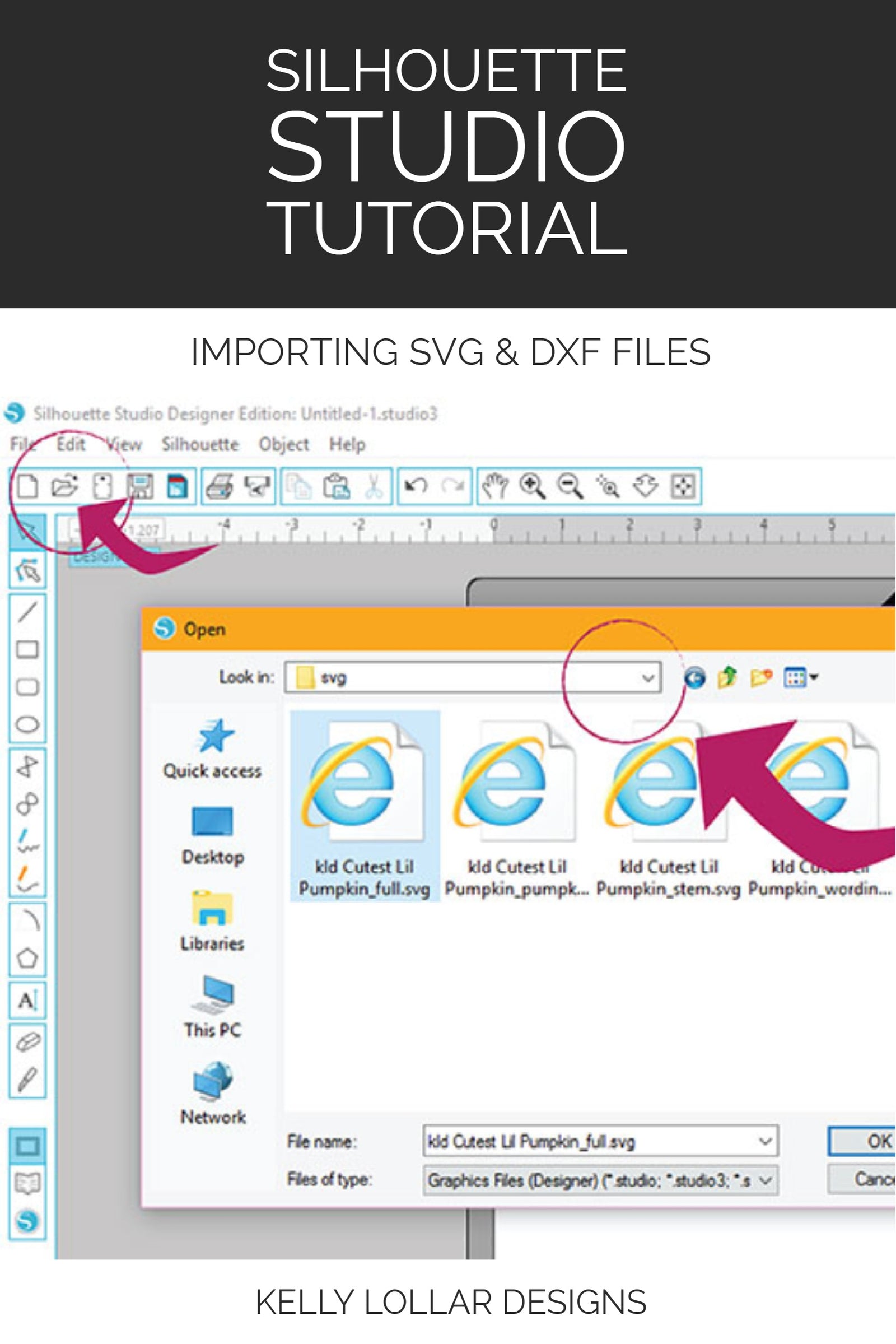 Silhouette Studio Tutorial - Importing SVG and DXF Files | Kelly Lollar Designs