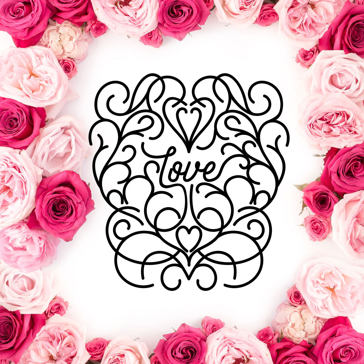 Freebie Friday - Scroll Work Love svg cut file