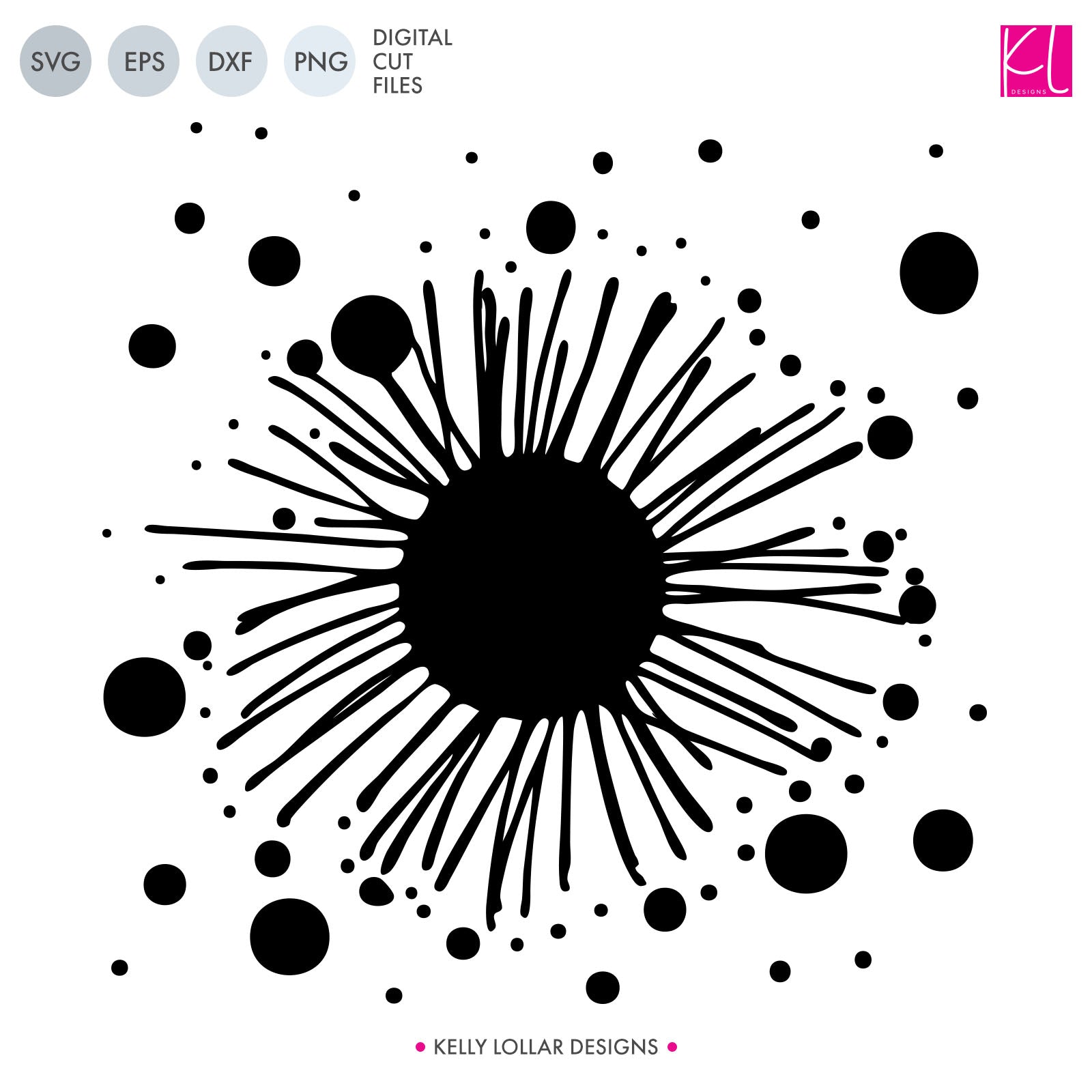 Free Dots & Lines Doodle Flower SVG Cut Files