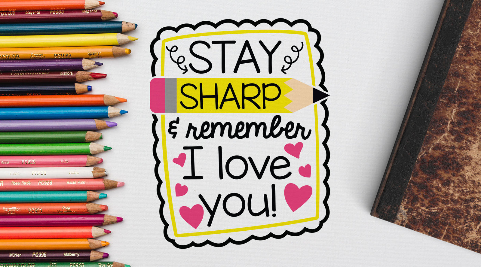 Stay Sharp and Remember I Love You Teacher Shirt Design | SVG DXF EPS PNG Cut Files | Free for Personal Use