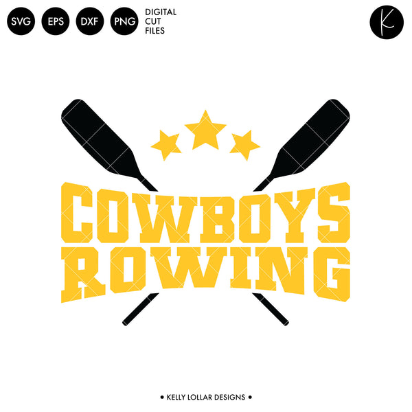 Cowboys Rowing Crew Bundle SVG DXF EPS PNG Cut Files Kelly Lollar