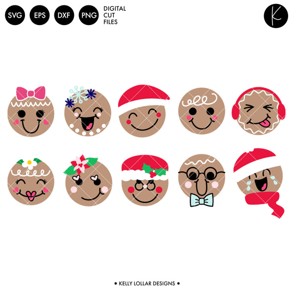 Gingerbread Faces / Stencil Pack