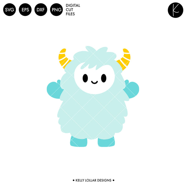 Cute baby Yeti. SVG, PNG, EPS. Cut file. (2884135)