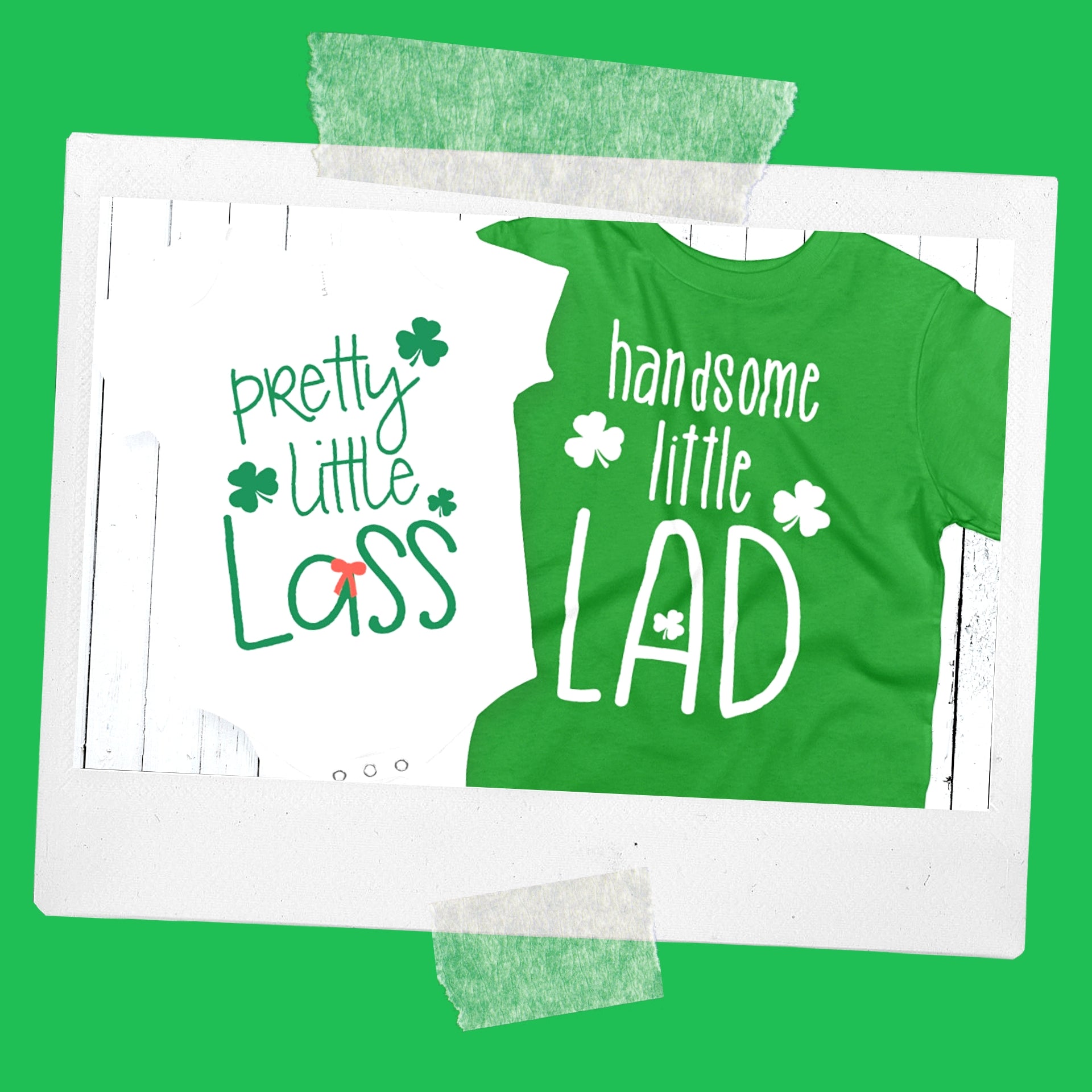 Handsome Little Lad, Pretty Little Lass St. Patrick's Day Sibling Set | SVG DXF EPS PNG Cut Files