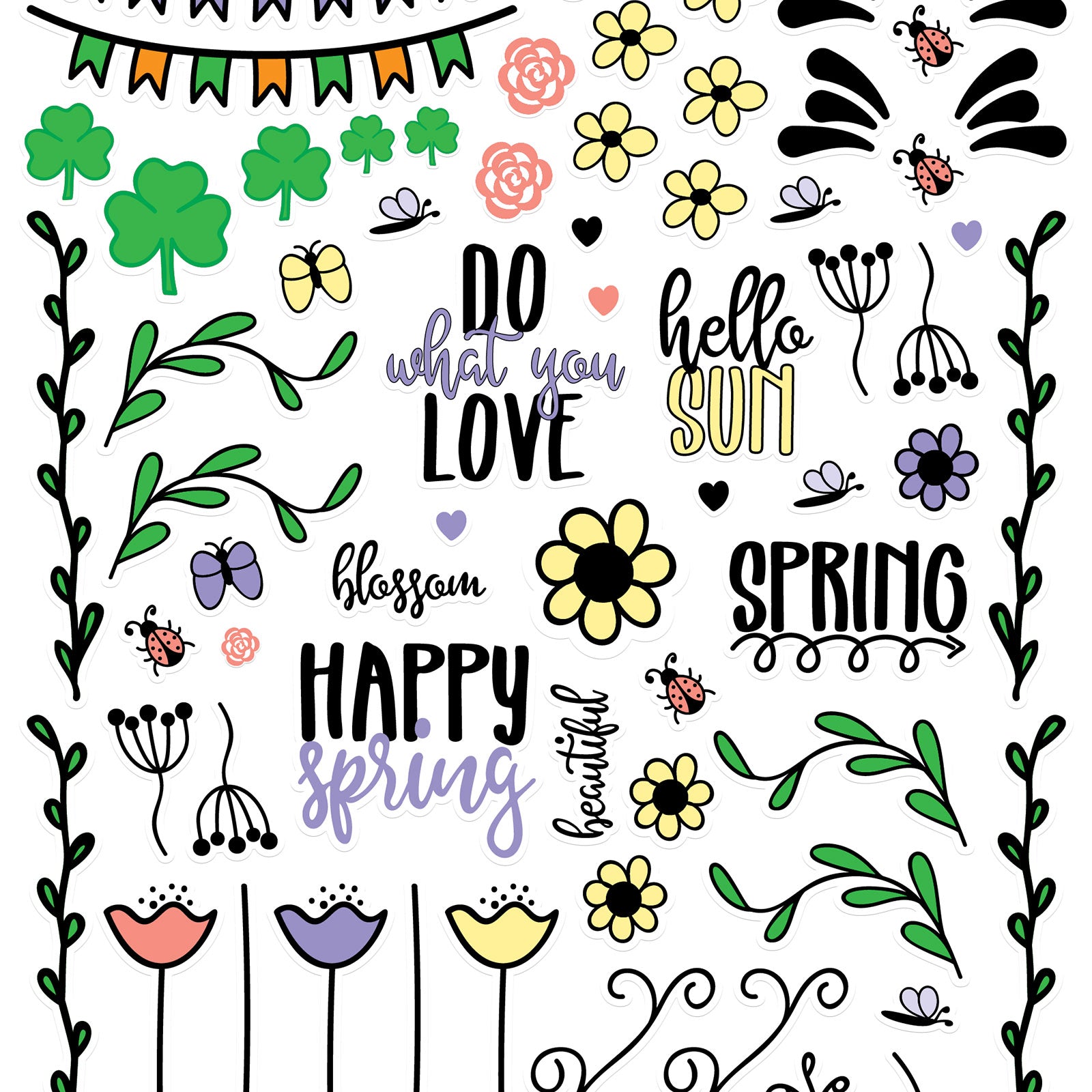 Free Spring Planner Stickers