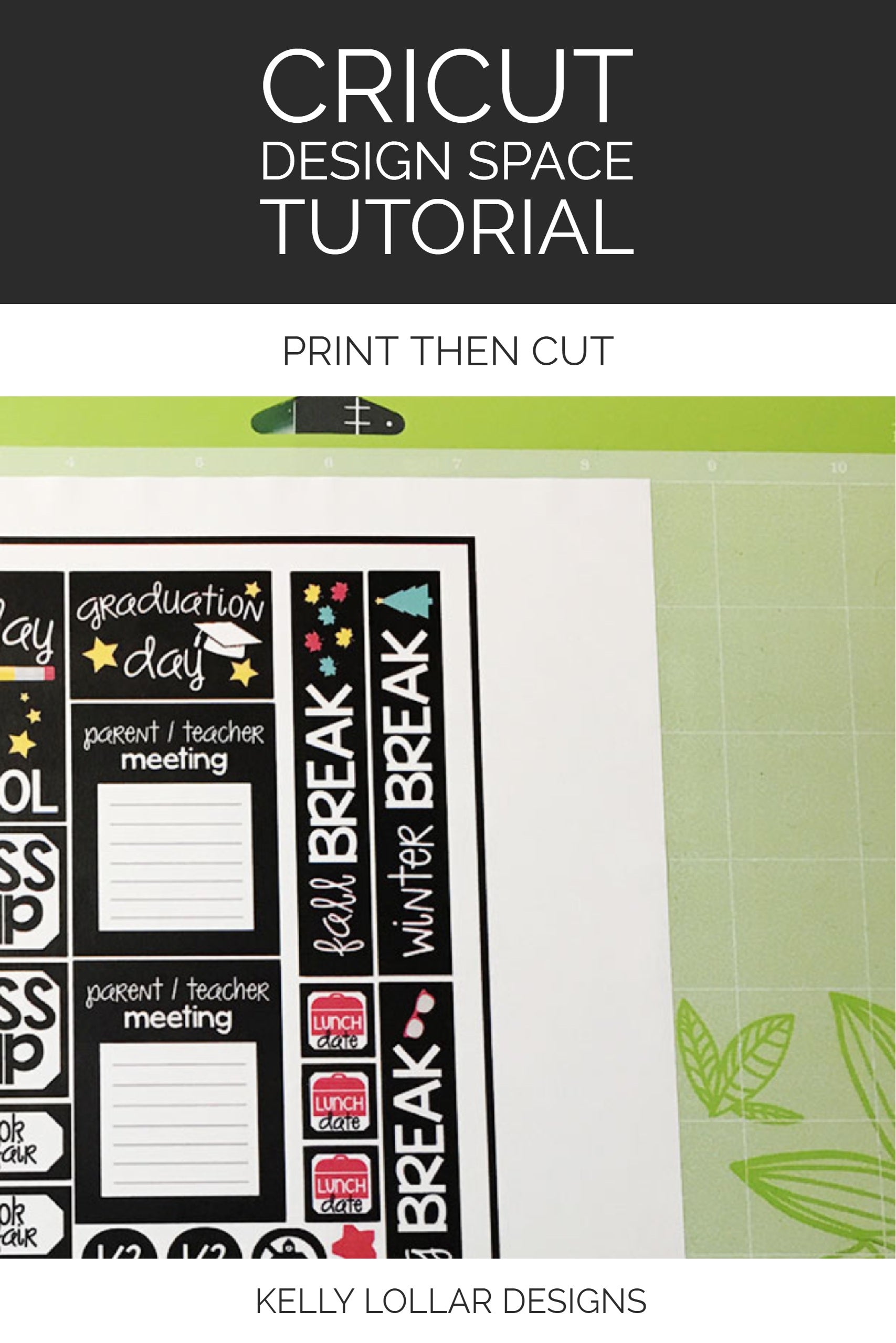 Cricut Design Space Tutorial - Print Then Cut step by step directions with sample file