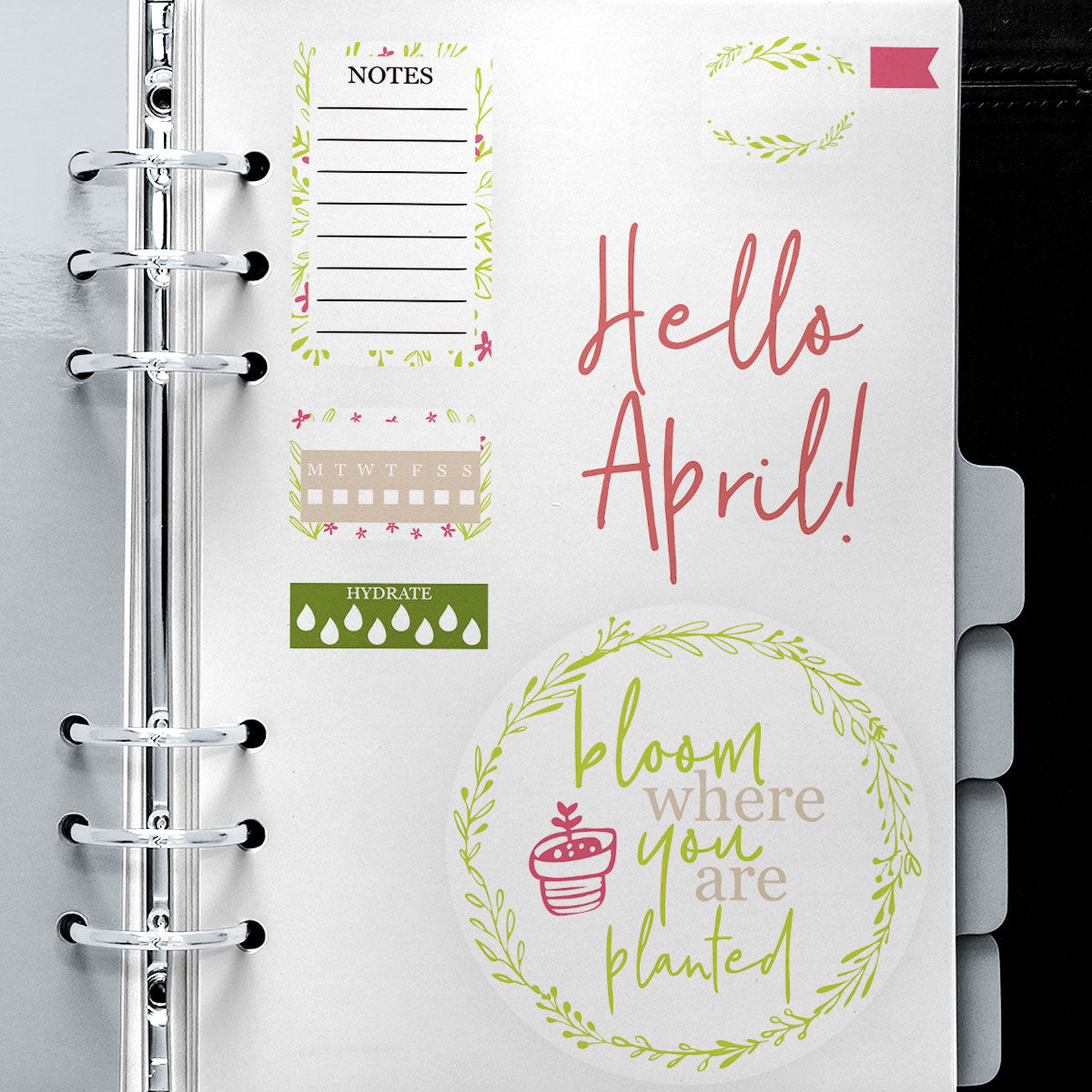 Monthly Freebie - April Print and Cut Planner Stickers - Free for Personal Use