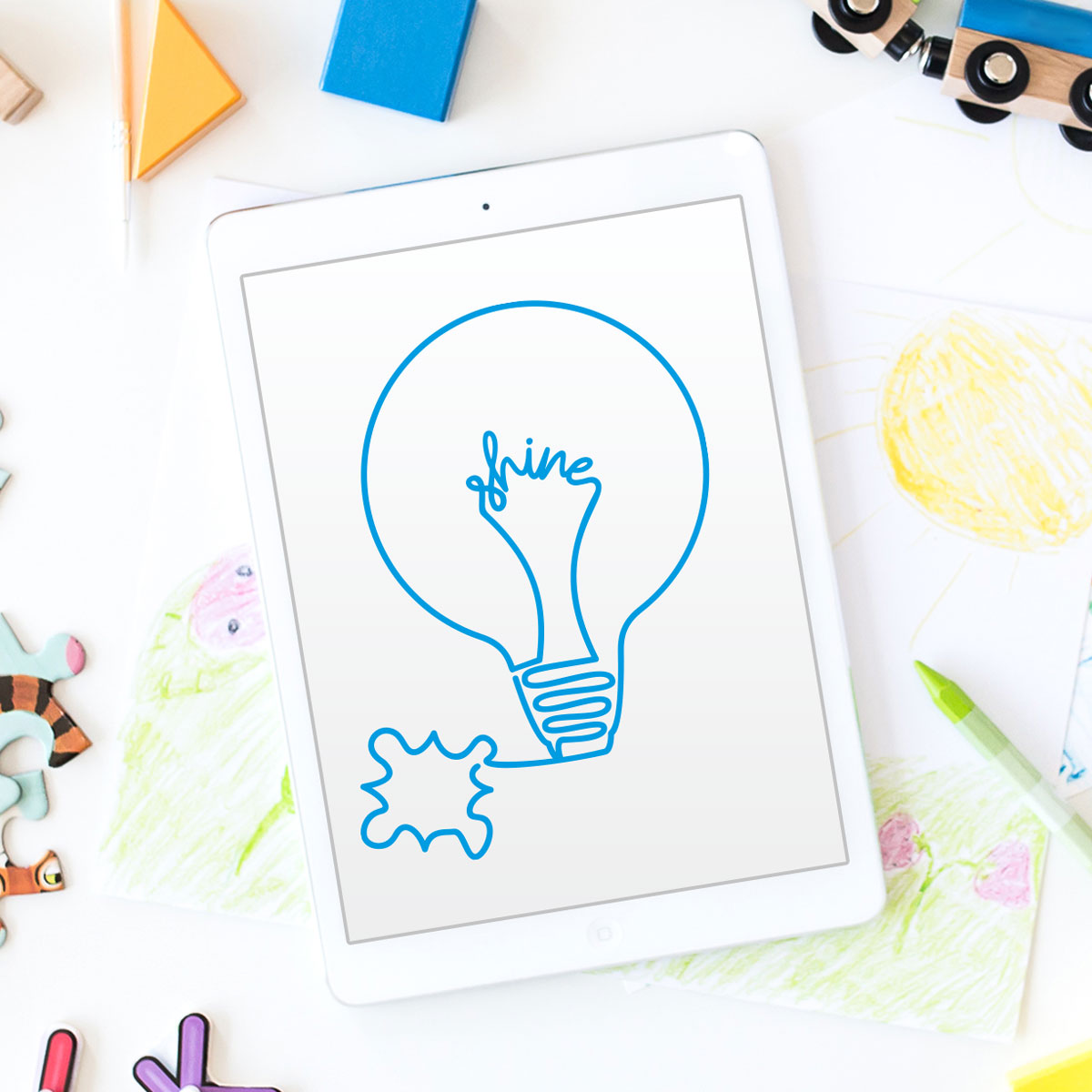 Freebie Friday | Autism Awareness Lightbulb Cut File | SVG DXF EPS PNG