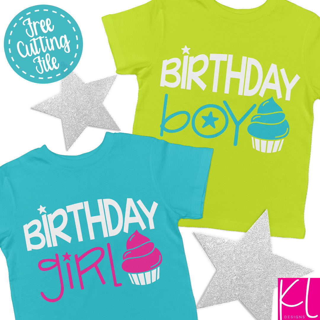 Freebie Friday SVG - Birthday Girl and Birthday Boy svg set - Free for Personal Use