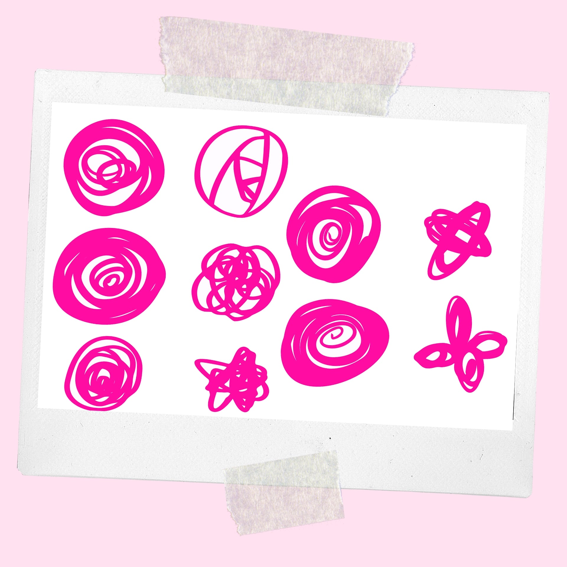 Doodle Flowers Pack | SVG DXF EPS PNG Cut Files