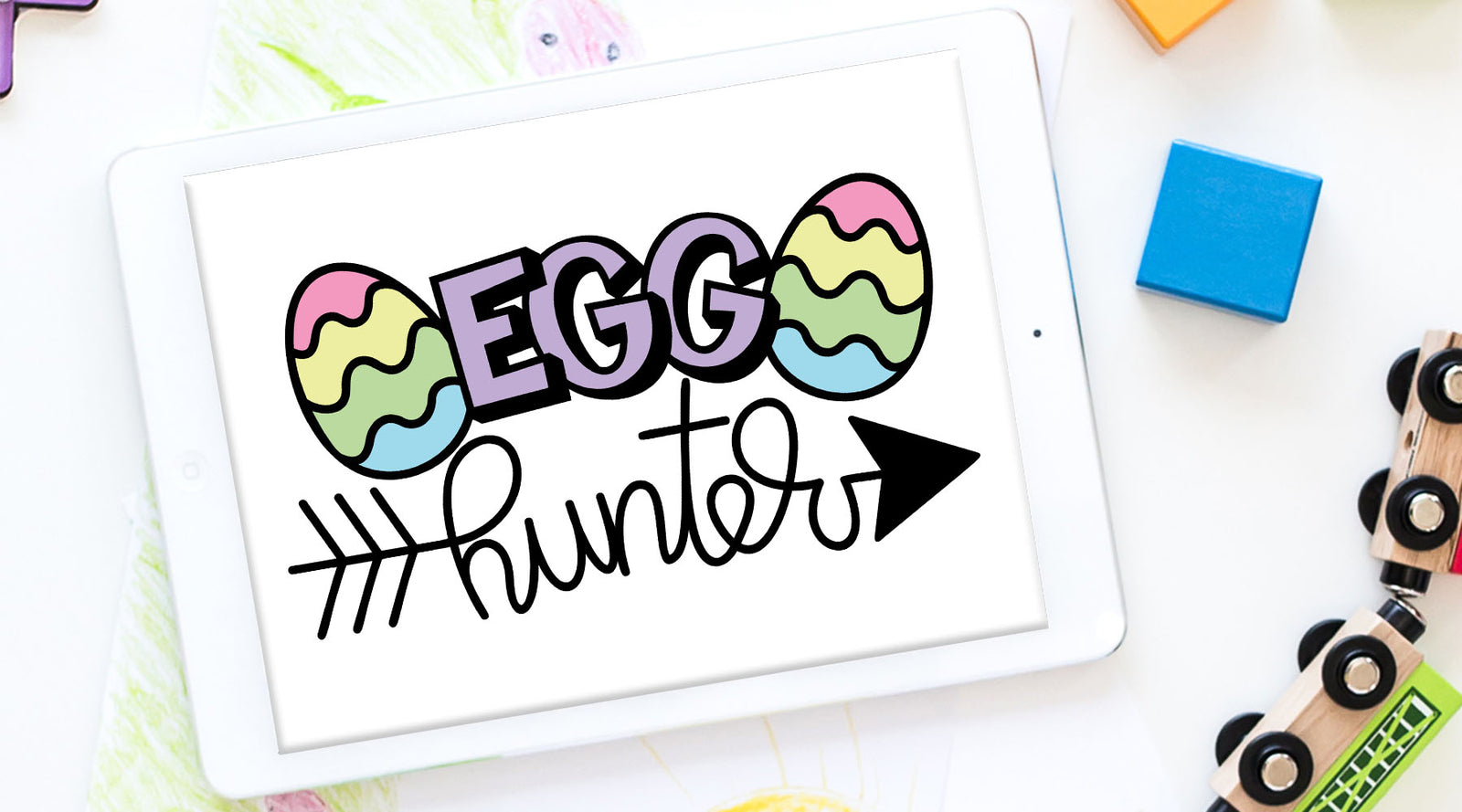 Egg Hunter Easter Shirt Design | SVG DXF EPS PNG Cut Files | Free for Personal Use