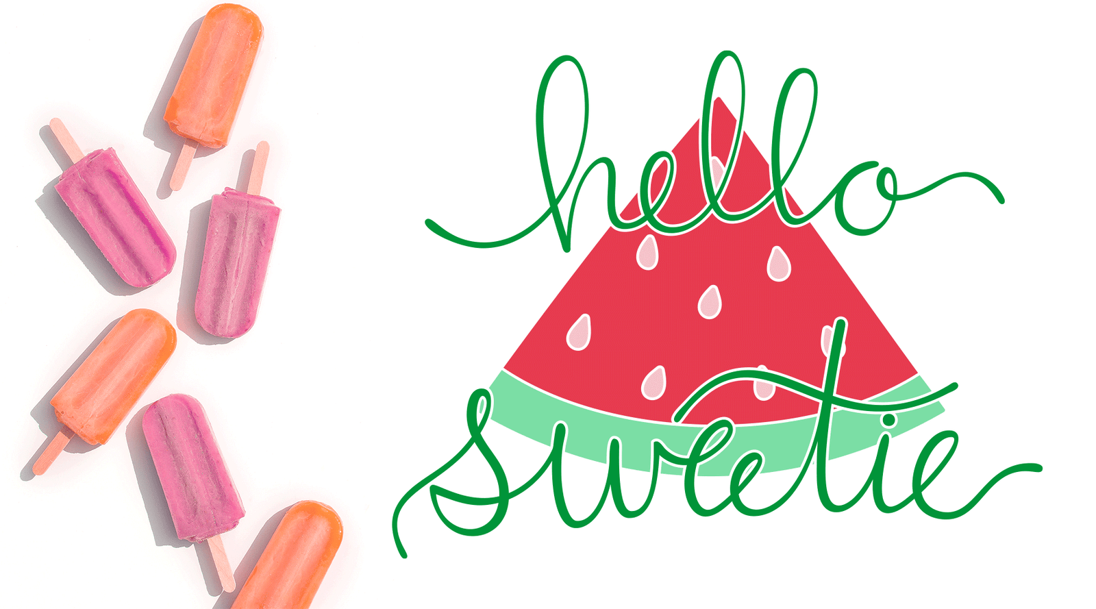 Hello Sweetie Watermelon SVG DXF EPS PNG Cut Files | Free for Personal Use