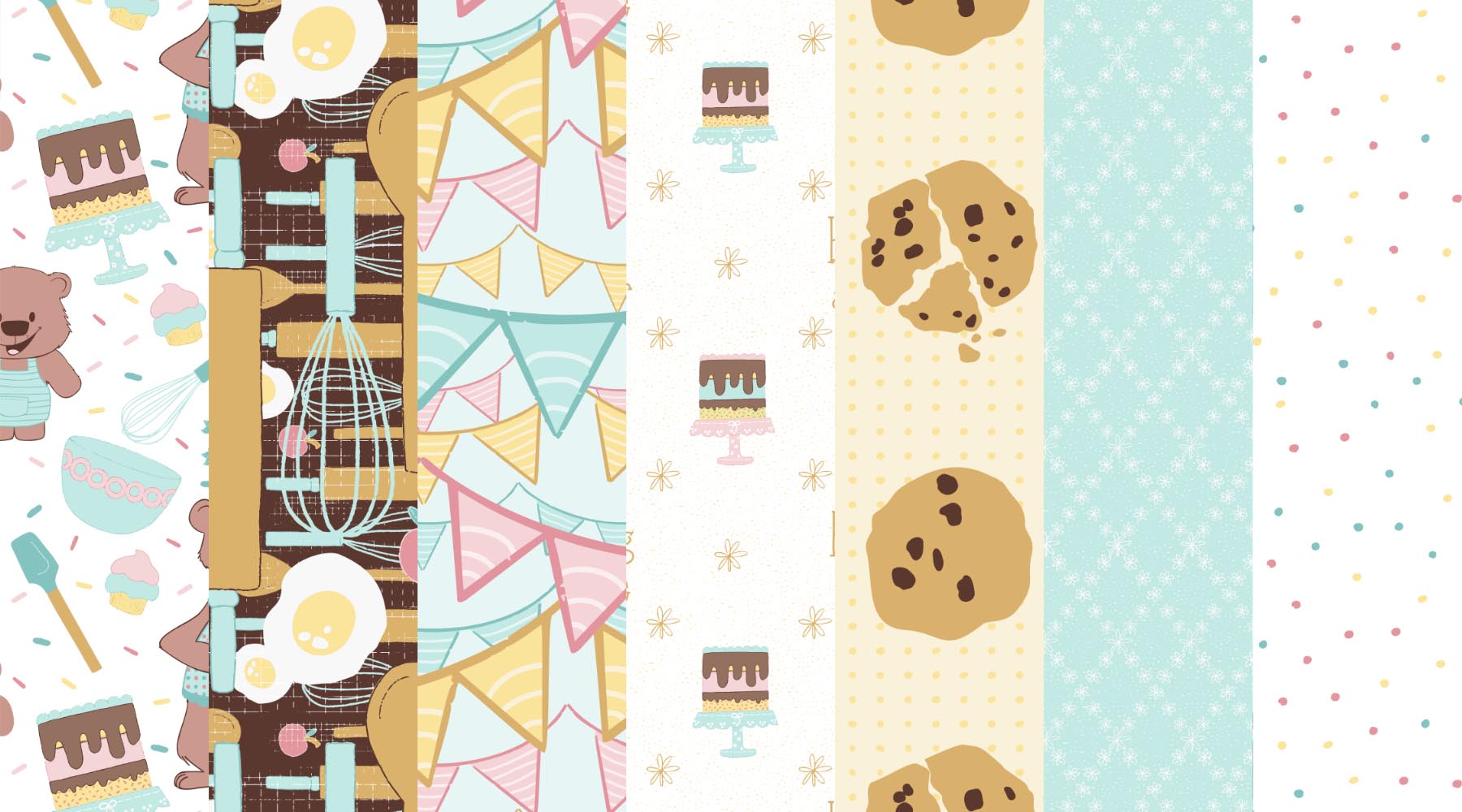 Little Baker Bear Collection | Surface Pattern Design by Kelly Lollar