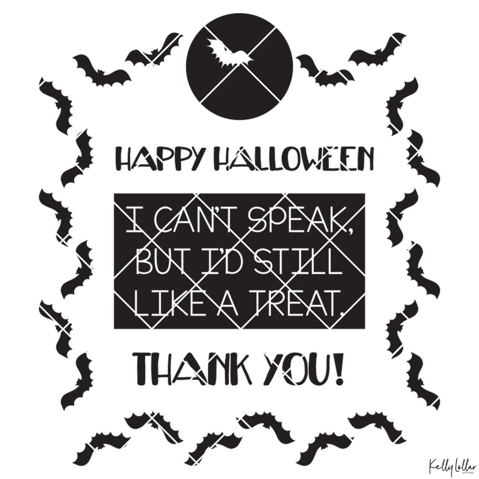 Bat Filled Non-verbal Trick or Treat Bag Design for Halloween | SVG DXF EPS PNG Cut Files | Free for Commercial Use