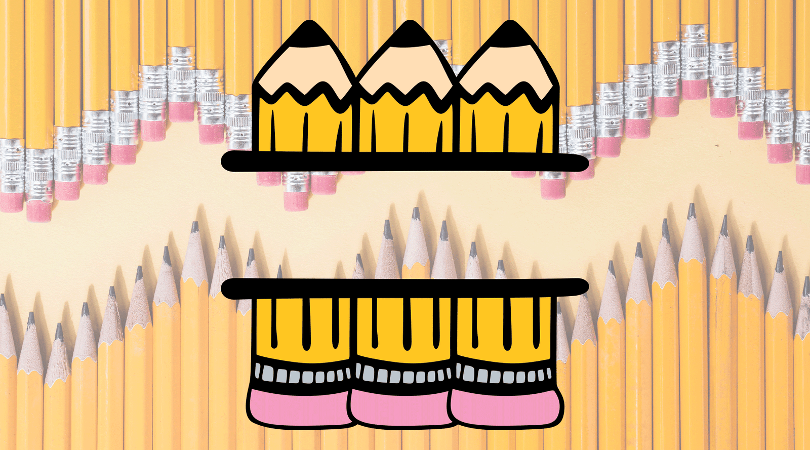 Pencil Split Monogram SVG DXF EPS PNG Cut Files | Free for Personal Use