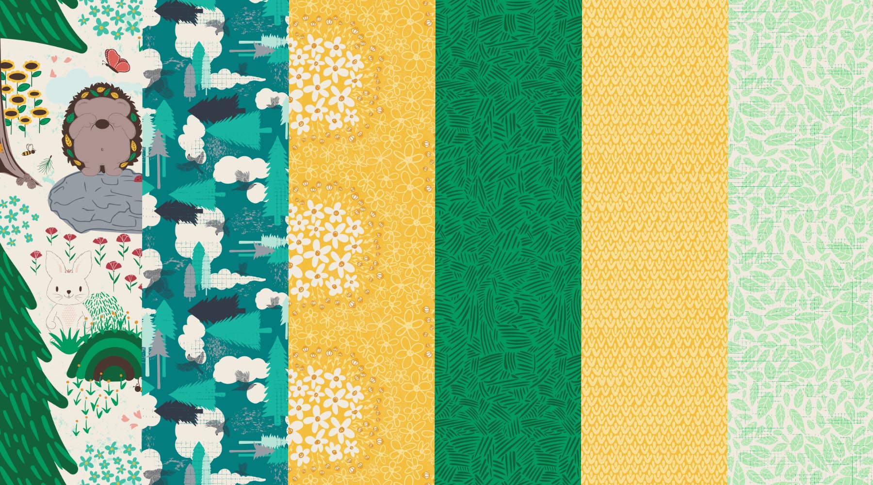 Porcupine & Friends Collection | Surface Pattern Design by Kelly Lollar