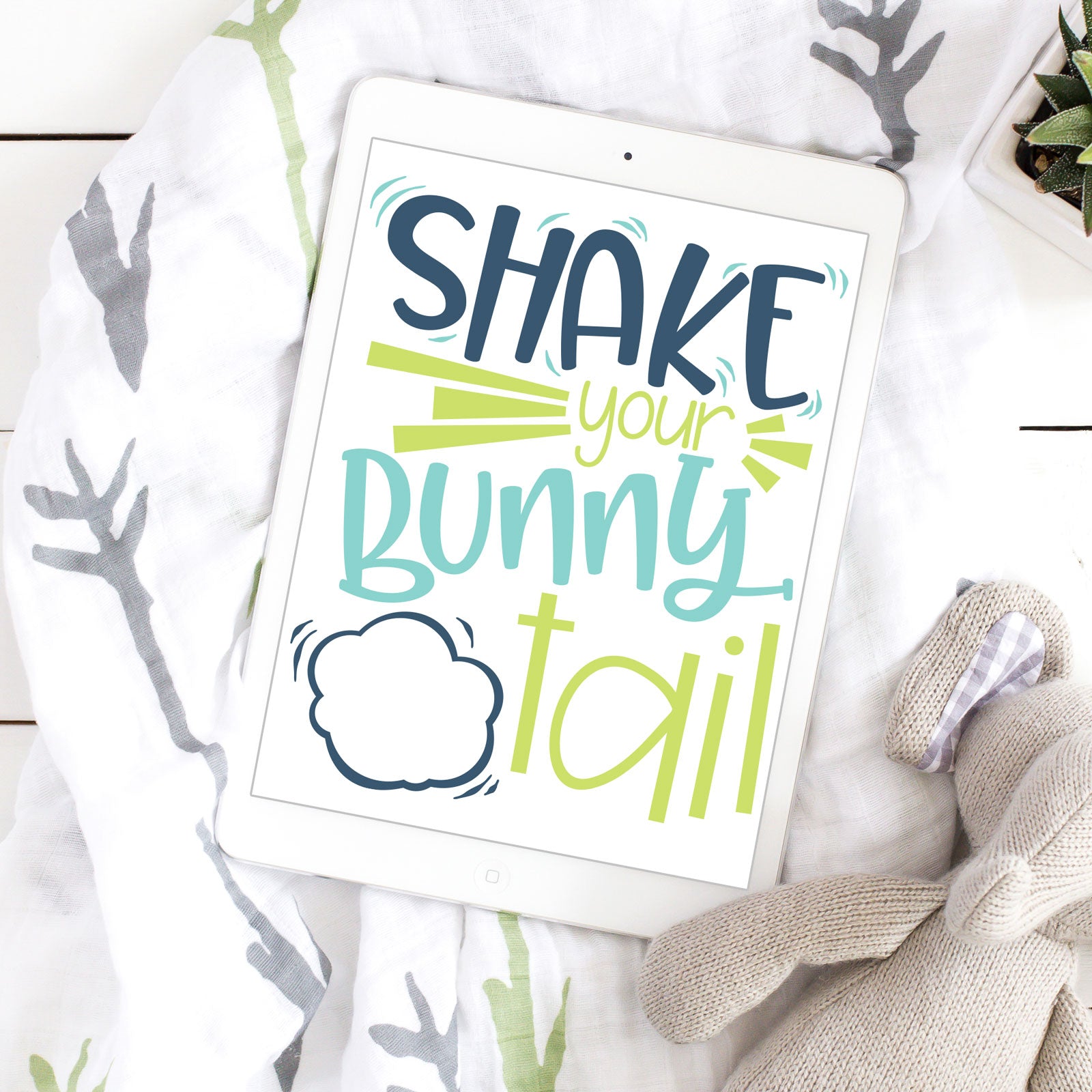 Shake Your Bunny Tail Easter Cut File | SVG DXF EPS PNG | Free for Personal Use