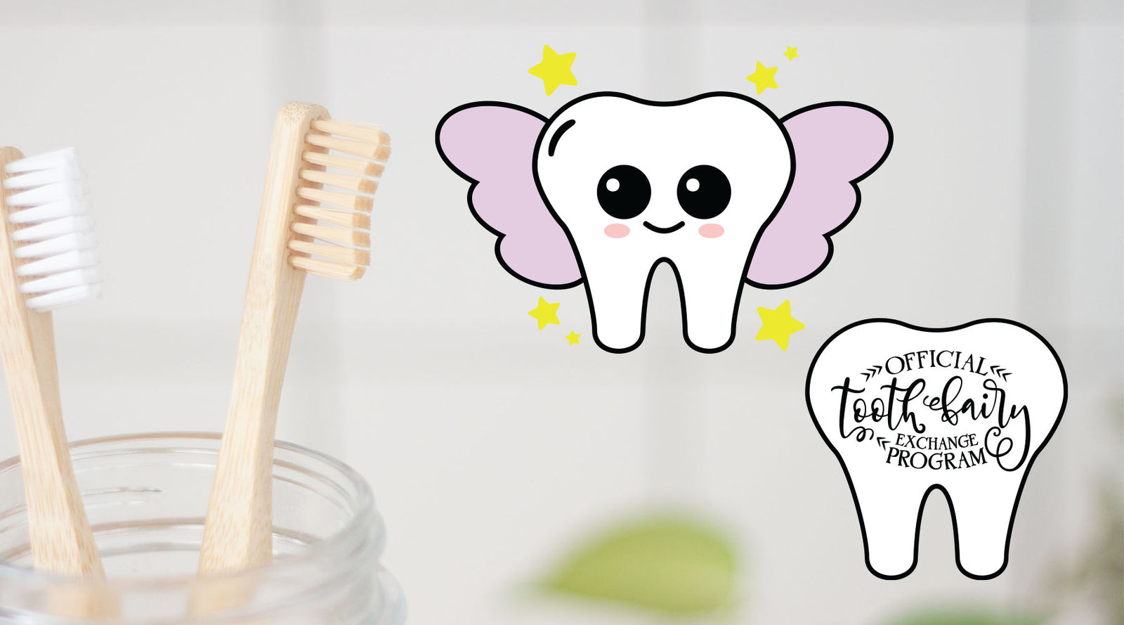 Tooth Fairy Character with Fun Quote for Tooth Fairy Bags or Felt Pouches | SVG DXF EPS PNG Cut Files | Free for Personal Use