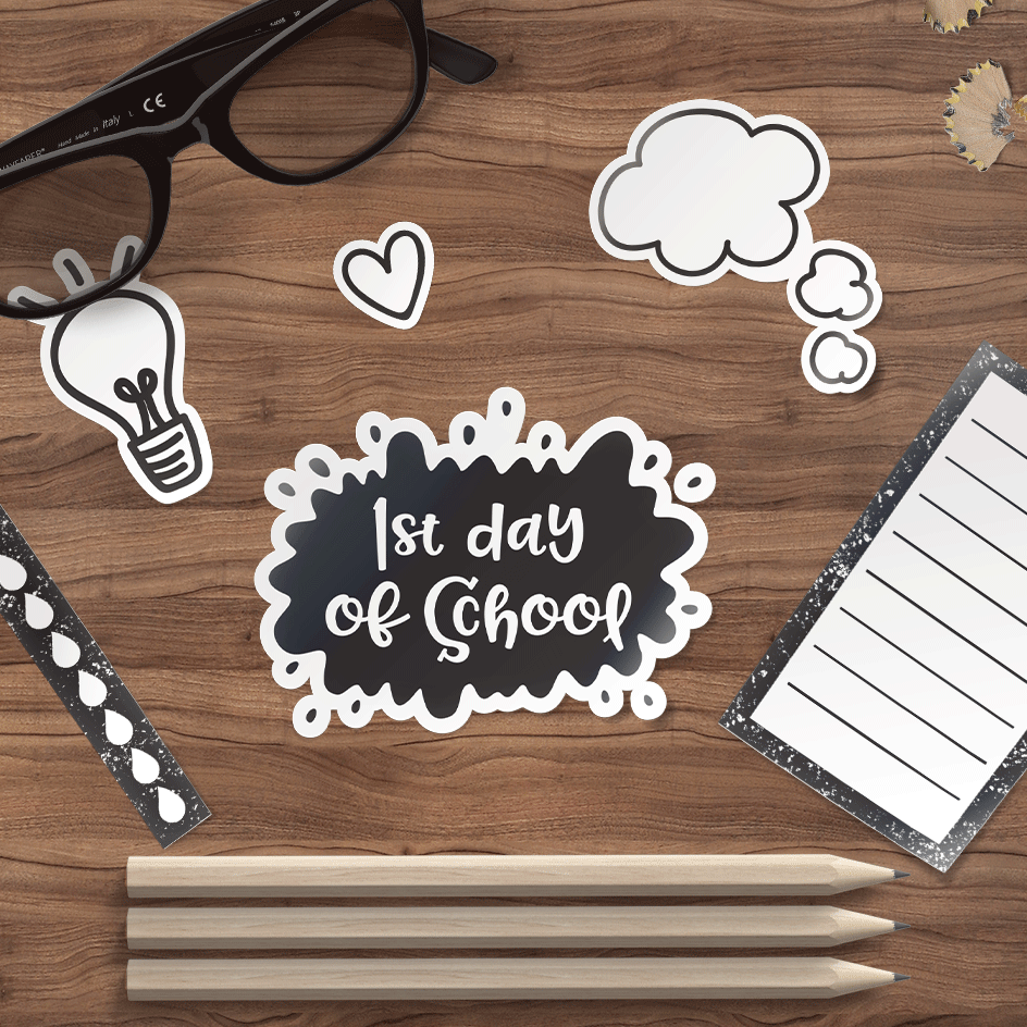 Monthly Freebie | August 2018 Back to School Themed Print and Cut Planner Stickers