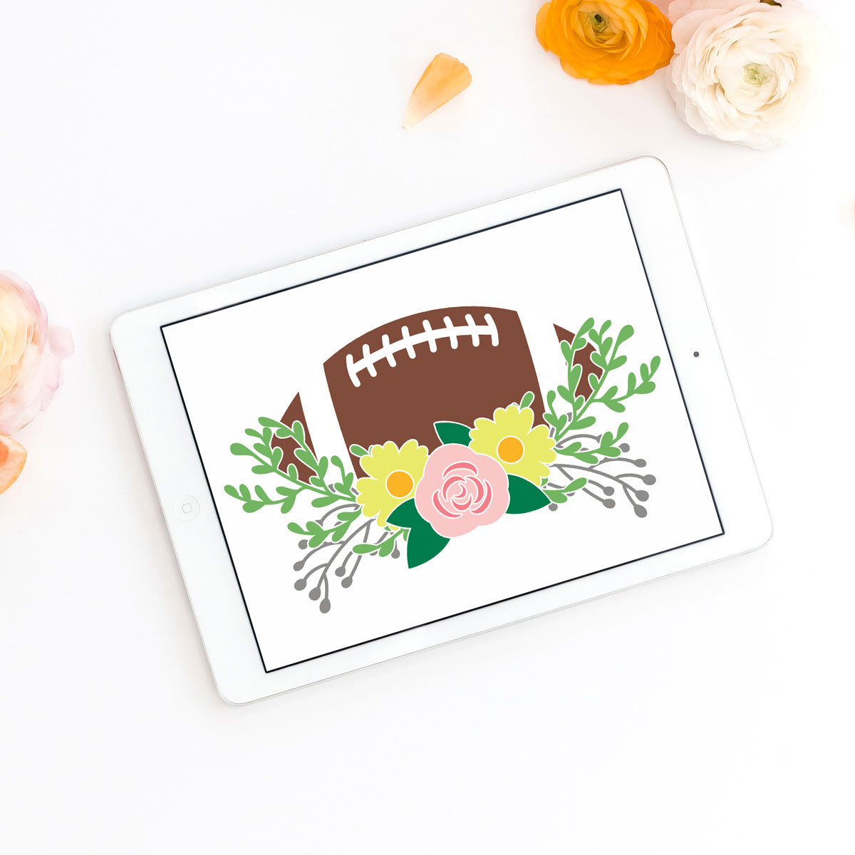 Freebie Friday | Football and Flowers SVG Cut File - Free for Personal Use