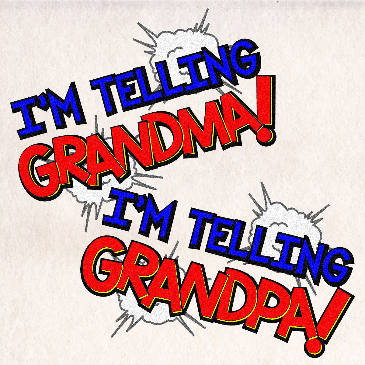 Freebie Friday | I'm Telling Grandma and I'm Telling Grandpa svg cut file set
