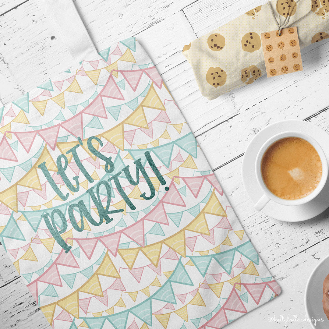 Little Baker Bear Surface Pattern Collection sample tote and tea towel by Kelly Lollar 