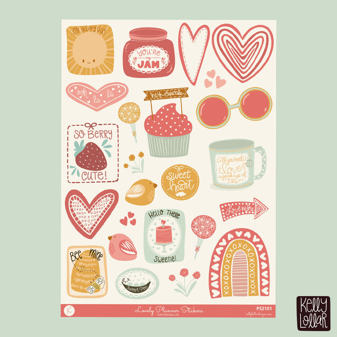 Lovely Valentine's Sticker Page by Kelly Lollar