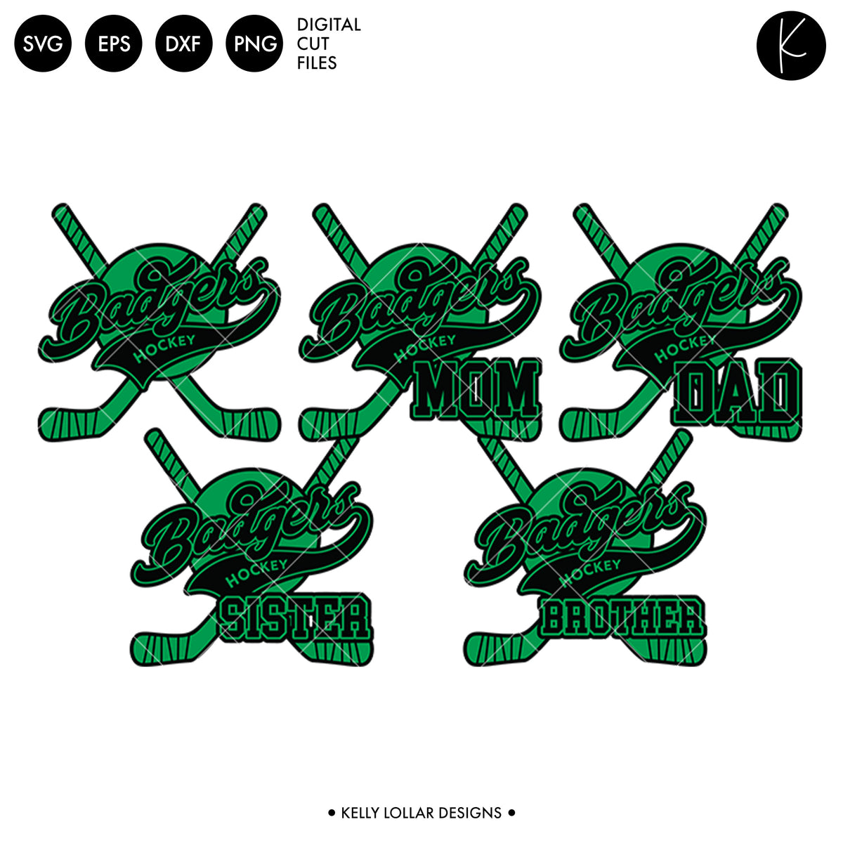 Badgers Hockey Bundle | SVG DXF EPS PNG Cut Files