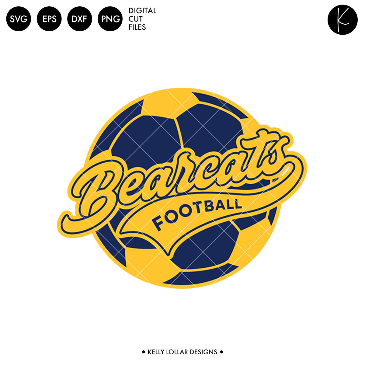 Bearcats Soccer and Football Bundle | SVG DXF EPS PNG Cut Files