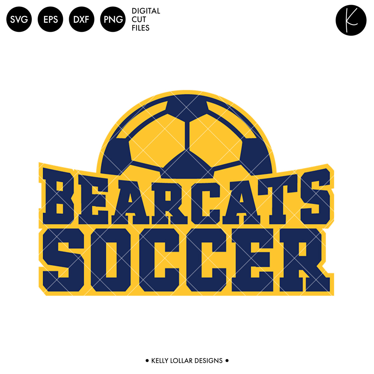 Bearcats Soccer and Football Bundle | SVG DXF EPS PNG Cut Files
