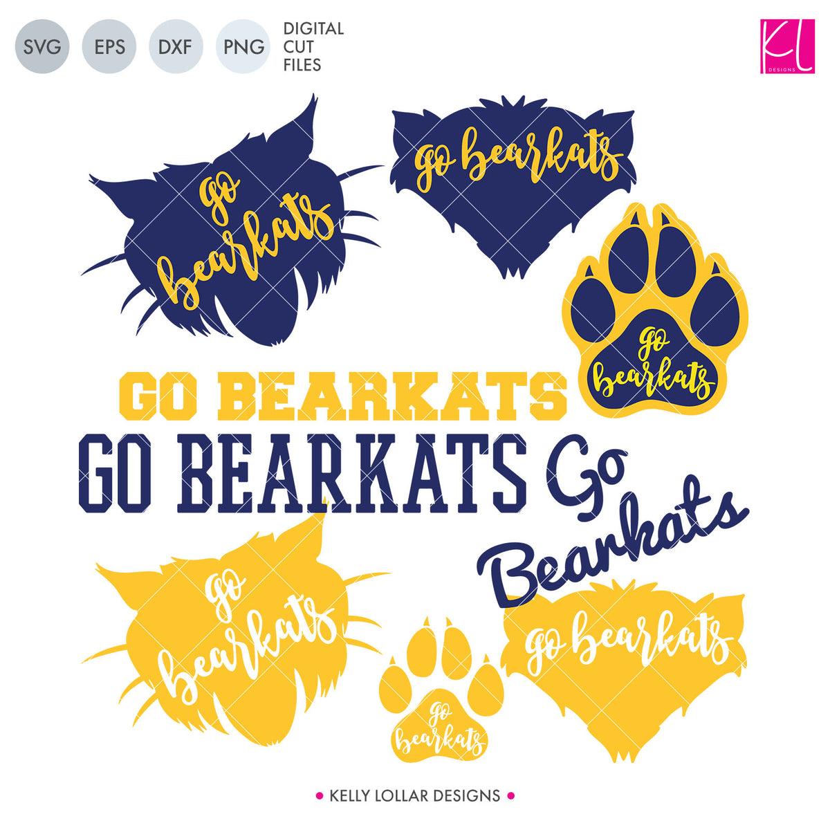 Bearkats Mascot Bundle | SVG DXF EPS PNG Cut Files
