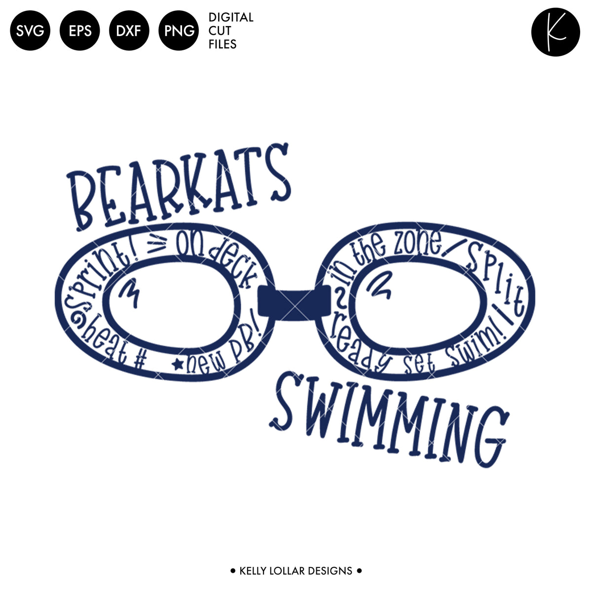 Bearkats Swim Bundle | SVG DXF EPS PNG Cut Files
