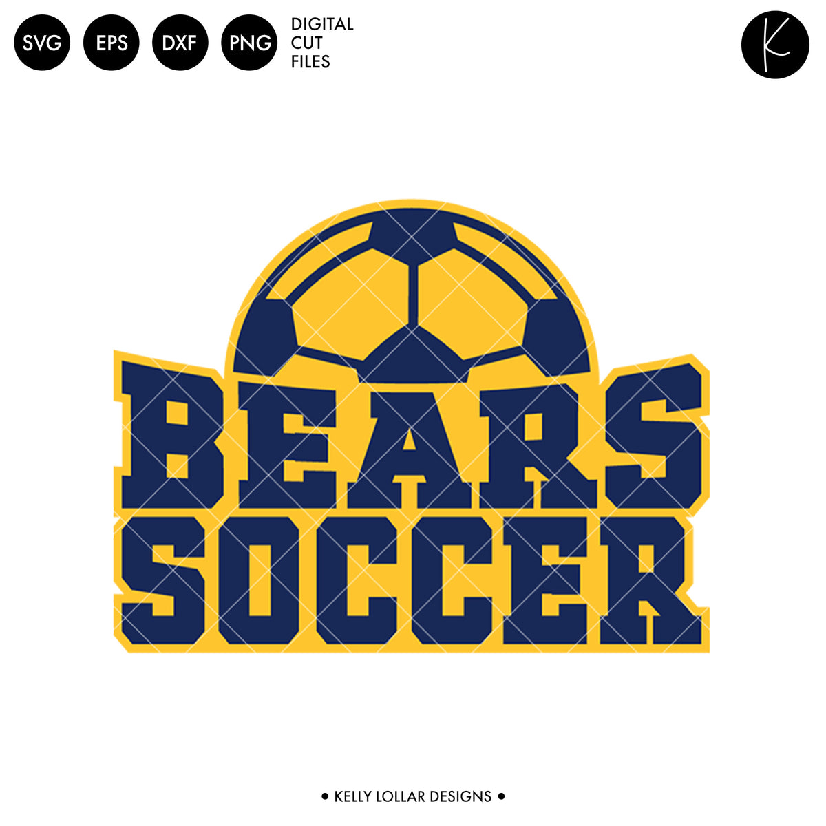 Bears Soccer and Football Bundle | SVG DXF EPS PNG Cut Files