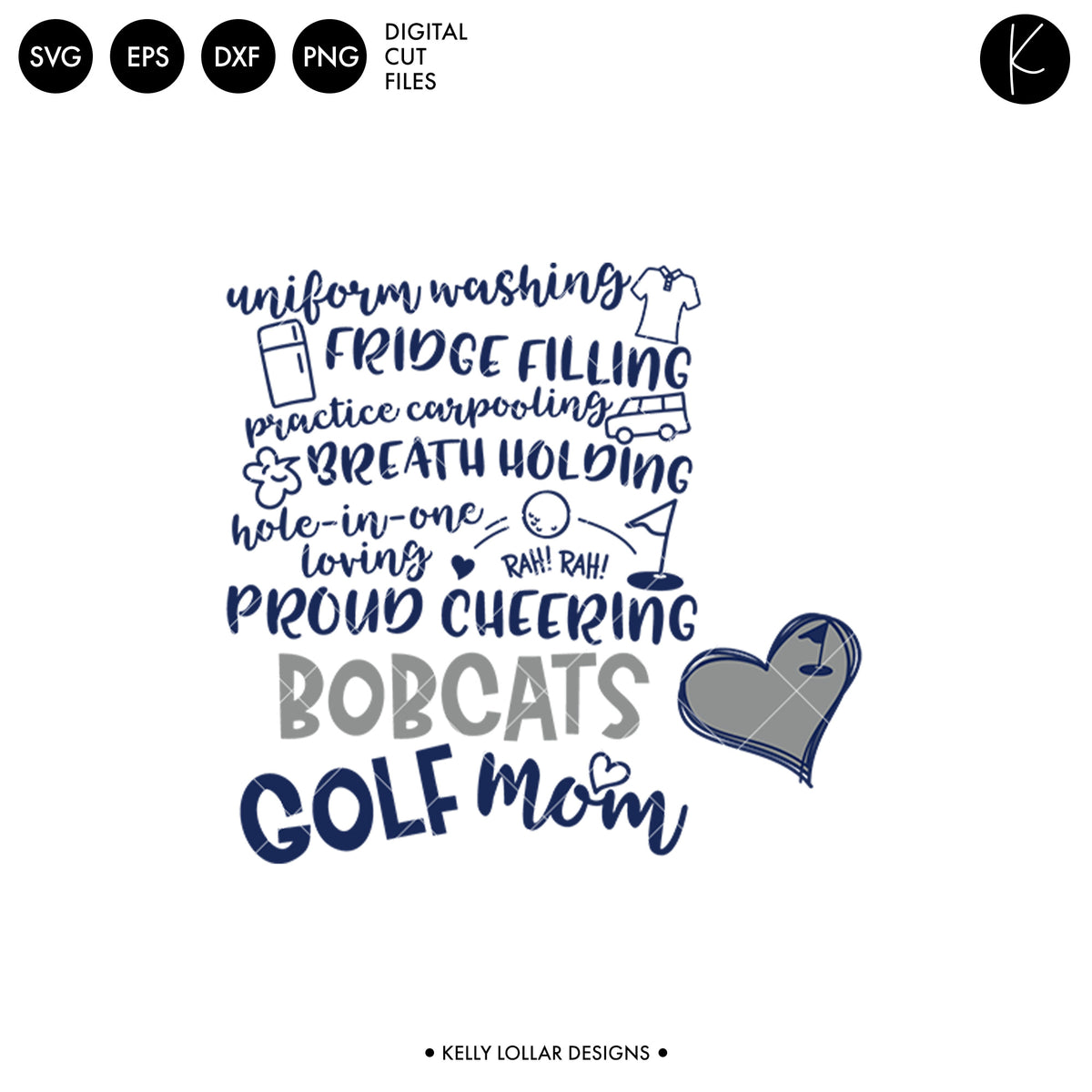 Bobcats Golf Bundle | SVG DXF EPS PNG Cut Files
