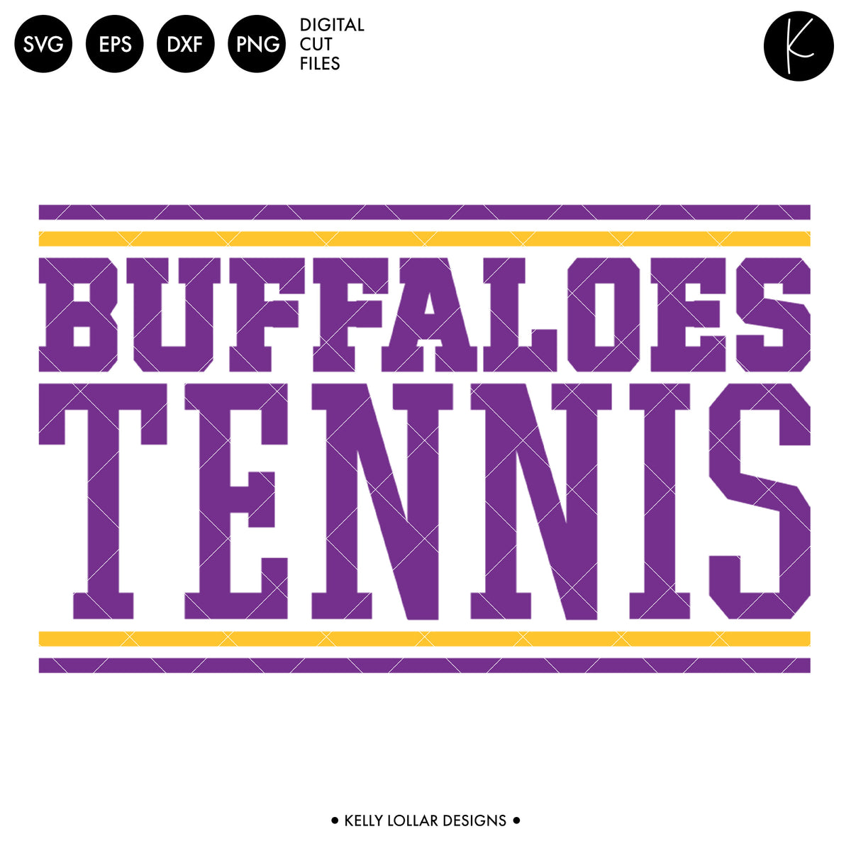 Buffaloes Tennis Bundle | SVG DXF EPS PNG Cut Files