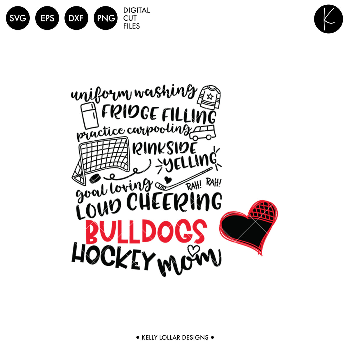 Bulldogs Hockey Bundle | SVG DXF EPS PNG Cut Files