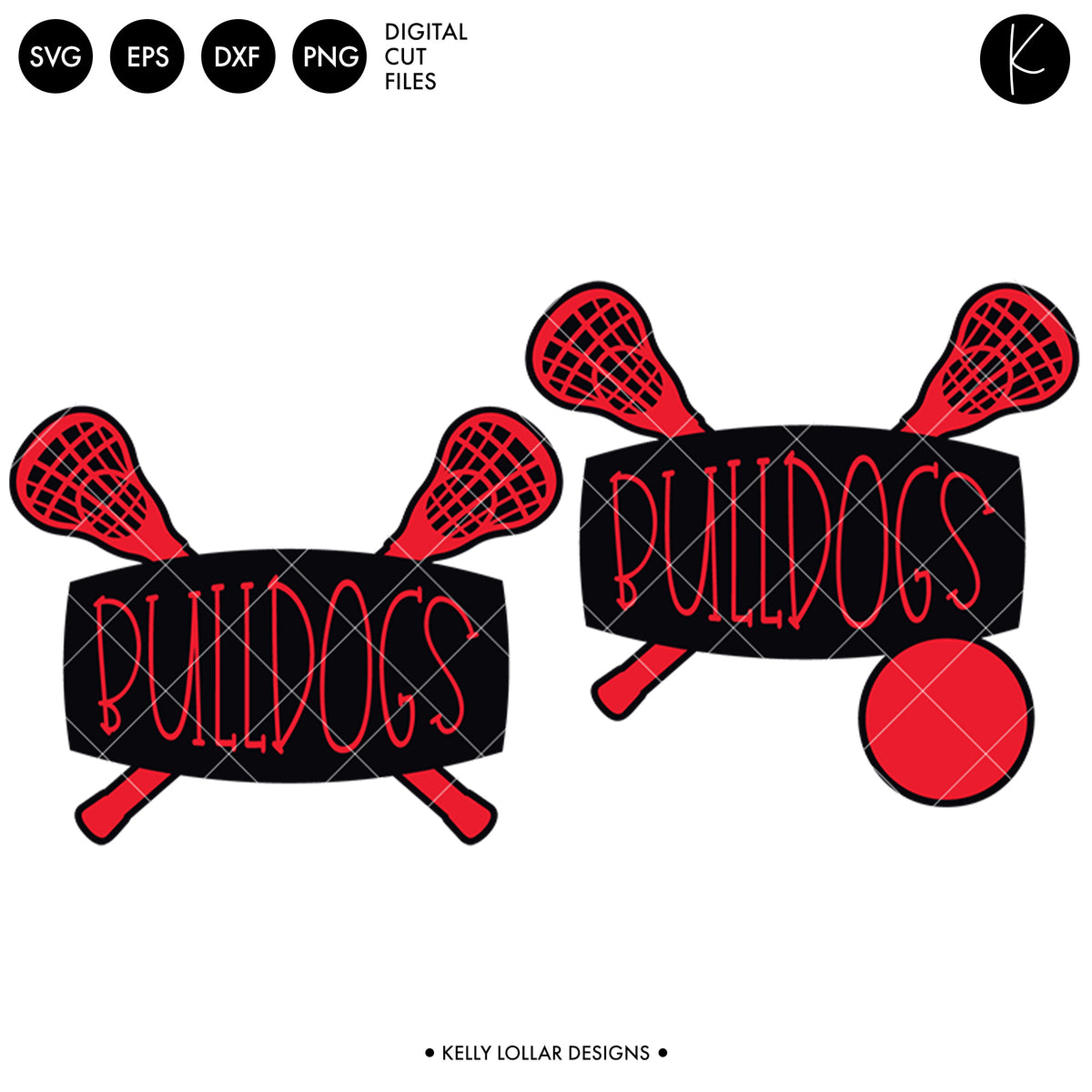 Bulldogs Lacrosse Bundle | SVG DXF EPS PNG Cut Files