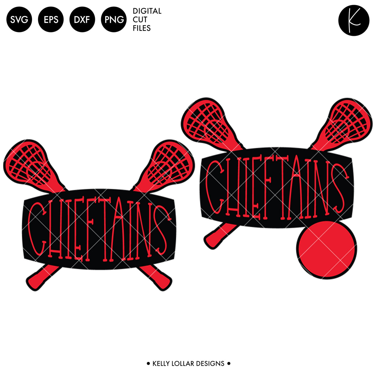 Chieftains Lacrosse Bundle | SVG DXF EPS PNG Cut Files