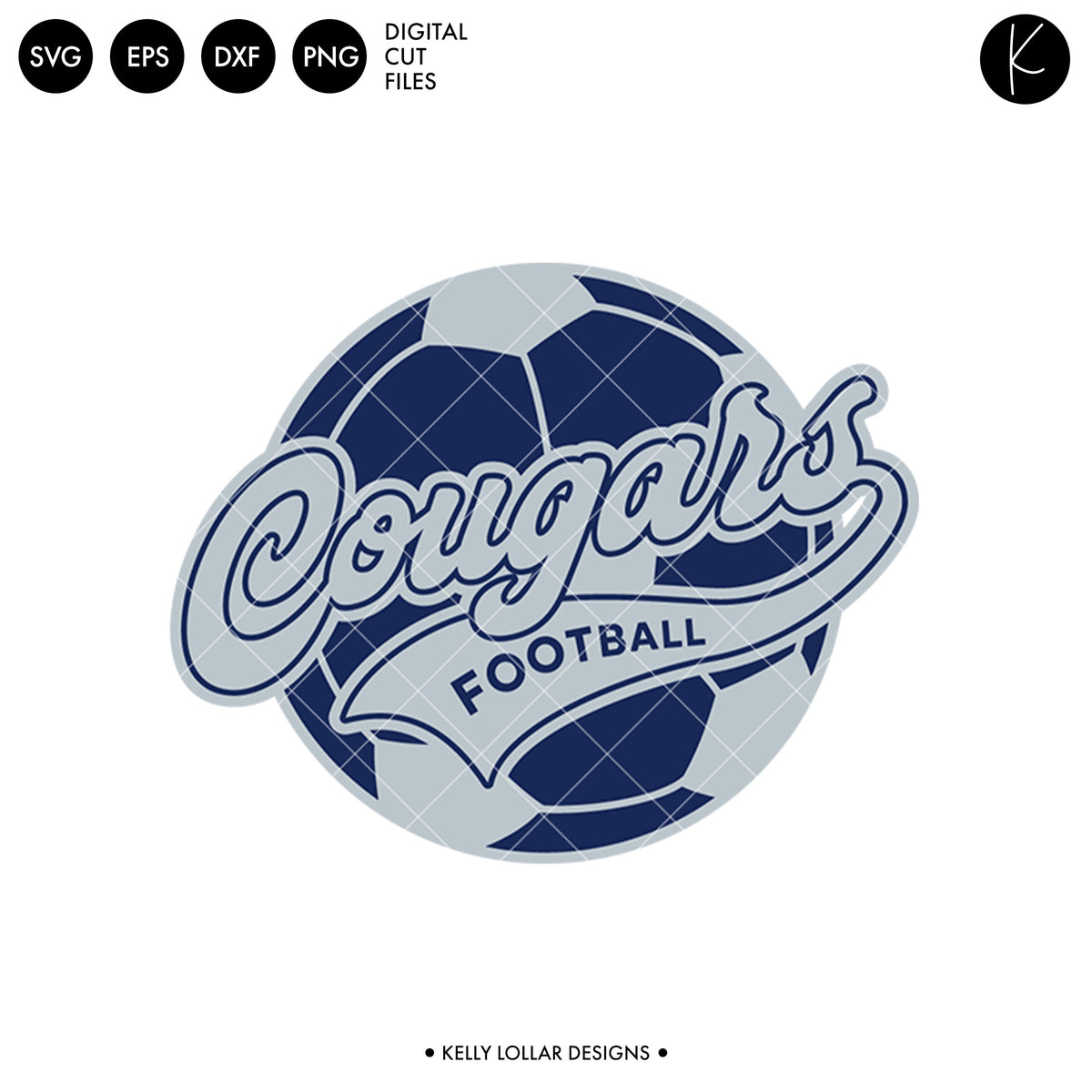 Cougars Soccer and Football Bundle | SVG DXF EPS PNG Cut Files
