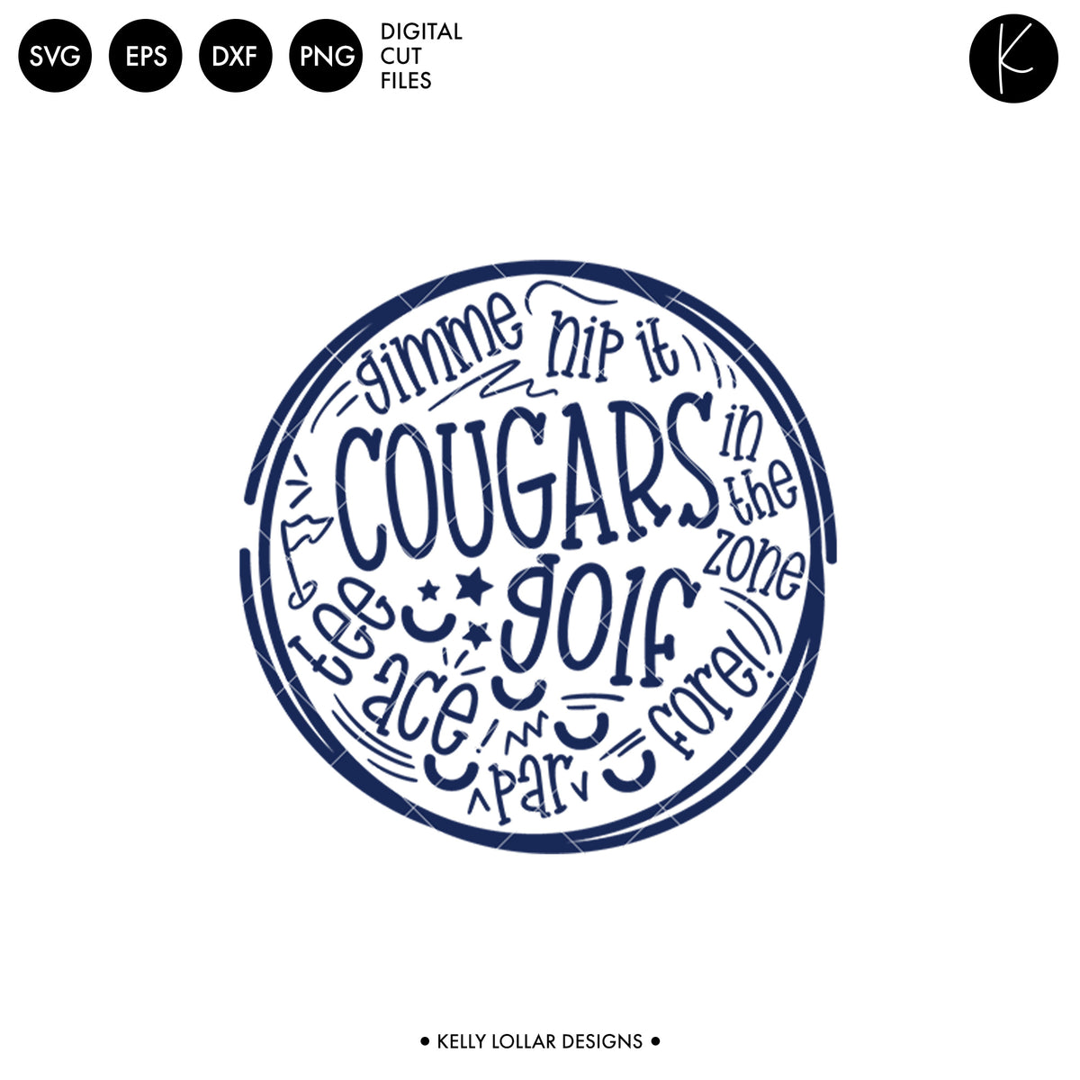Cougars Golf Bundle | SVG DXF EPS PNG Cut Files