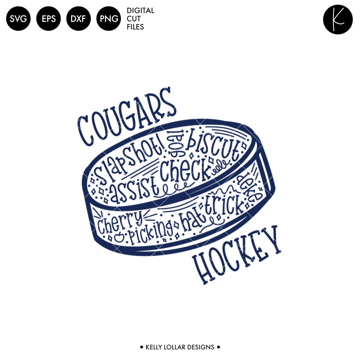 Cougars Hockey Bundle | SVG DXF EPS PNG Cut Files