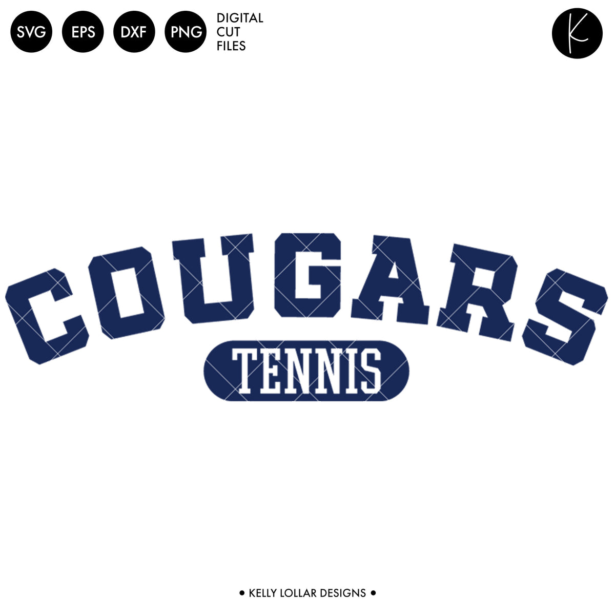 Cougars Tennis Bundle | SVG DXF EPS PNG Cut Files