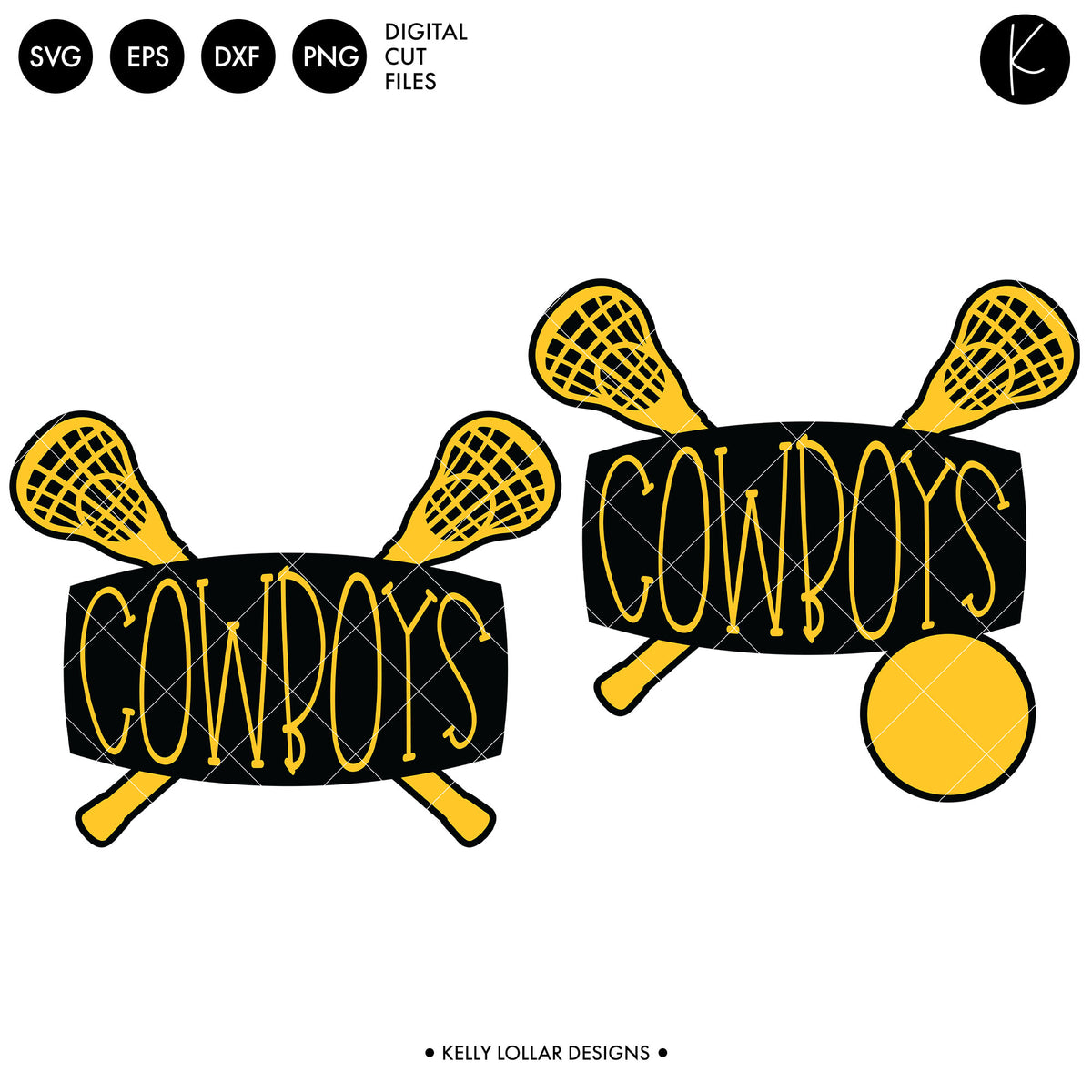 Cowboys &amp; Cowgirls Lacrosse Bundle | SVG DXF EPS PNG Cut Files