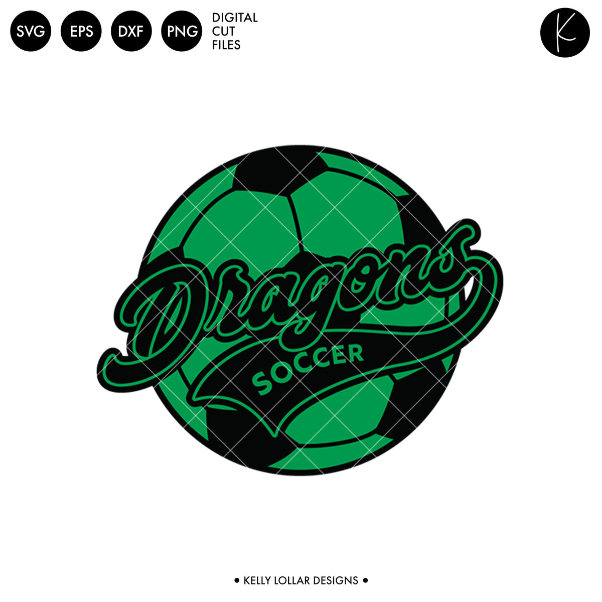Dragons Soccer and Football Bundle | SVG DXF EPS PNG Cut Files