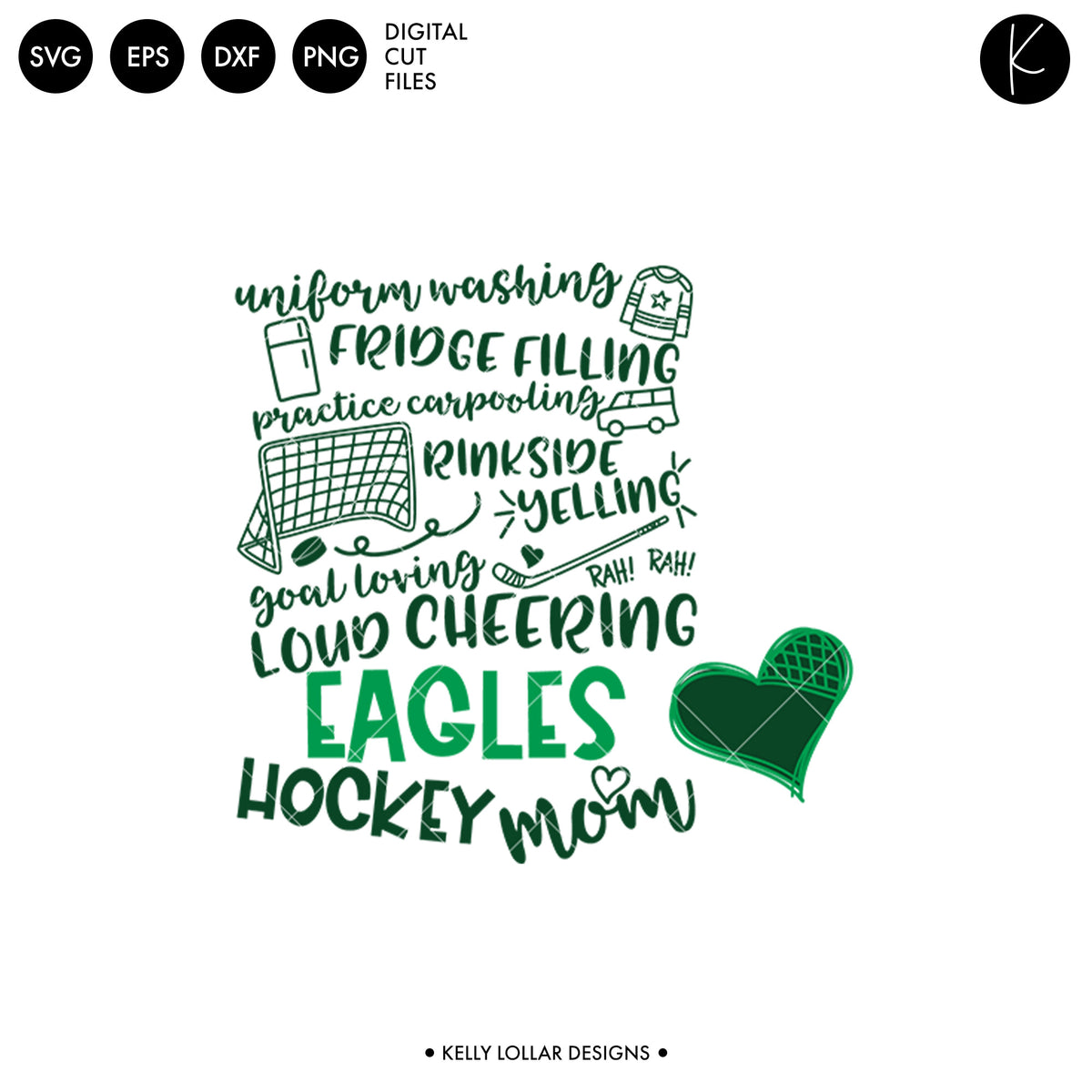 Eagles Hockey Bundle | SVG DXF EPS PNG Cut Files