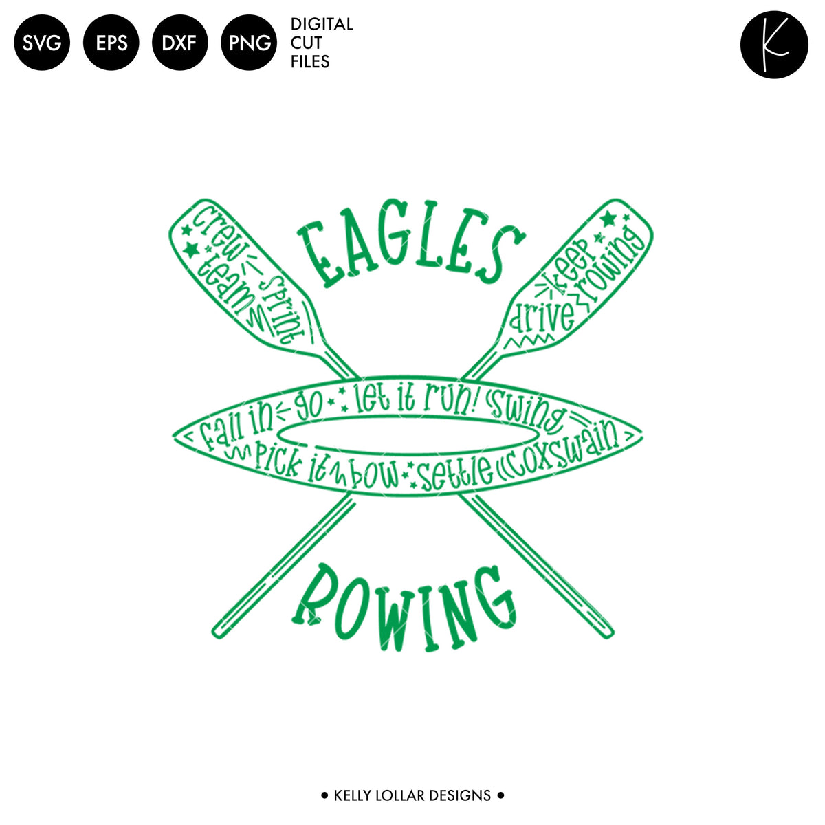 Eagles Rowing Crew Bundle | SVG DXF EPS PNG Cut Files