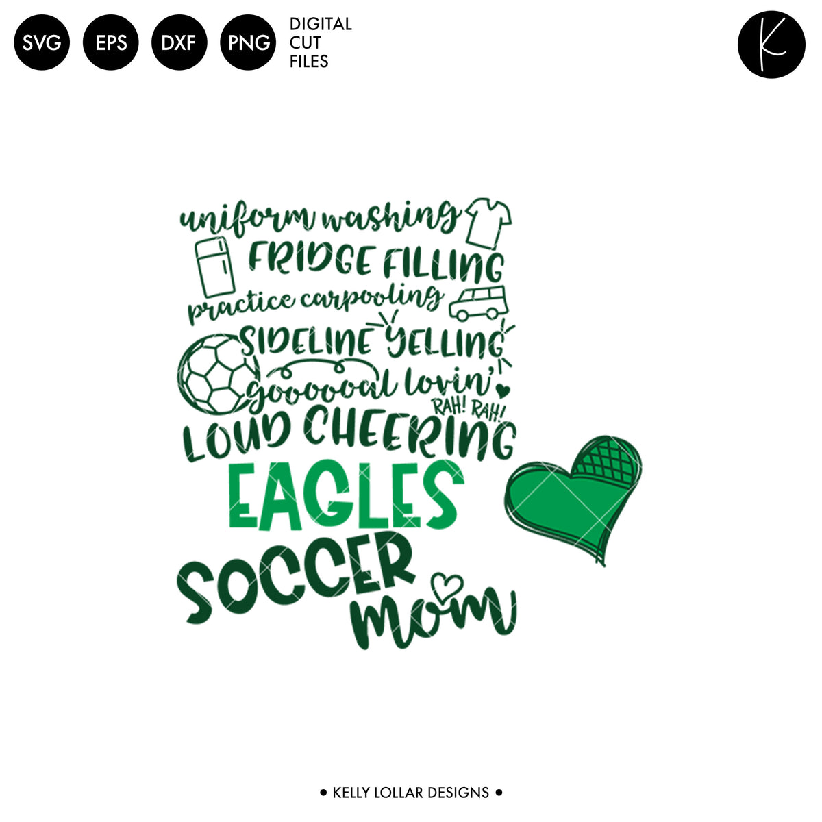 Eagles Soccer and Football Bundle | SVG DXF EPS PNG Cut Files