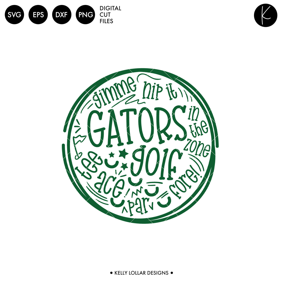 Gators Golf Bundle | SVG DXF EPS PNG Cut Files