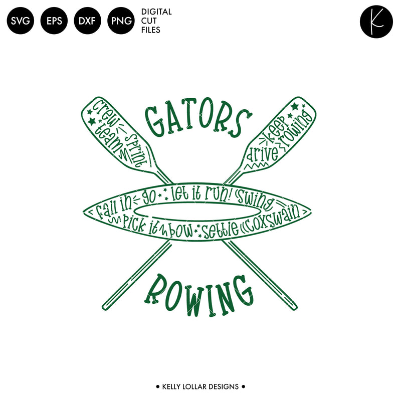 Gators Rowing Crew Bundle | SVG DXF EPS PNG Cut Files - Kelly Lollar ...